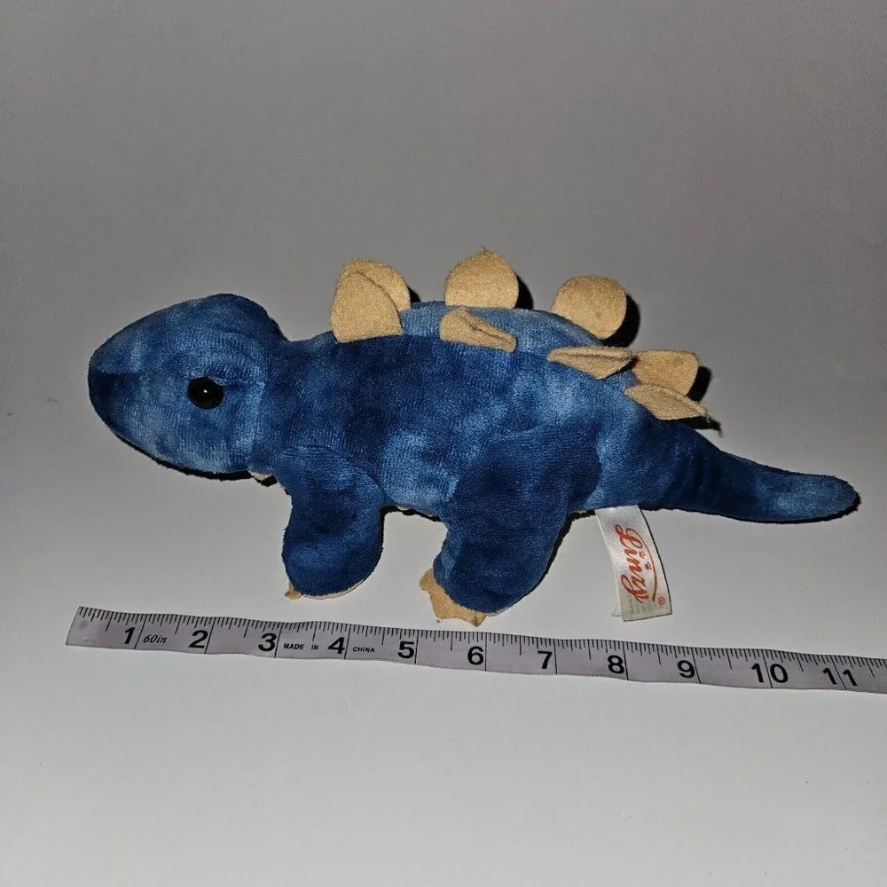 Linzy Blue Stegosaurus Dinosaur Plush 11